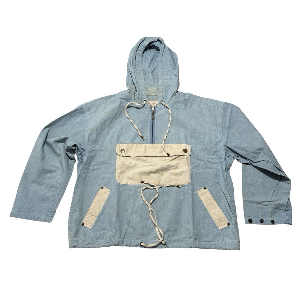 Vintage Christopher & Banks Men's Hooded Anorak Jacket *Stained* Size M 23 x 24